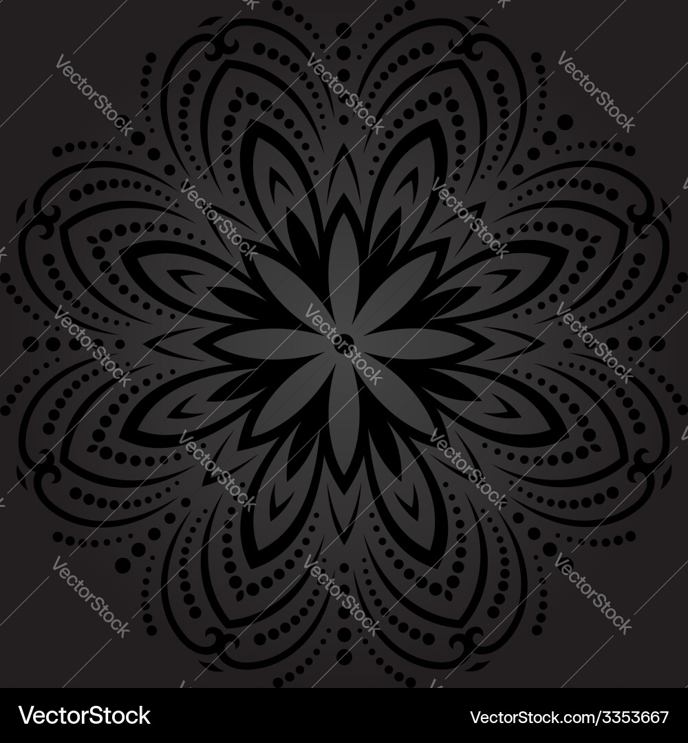 Damask pattern orient background vector image
