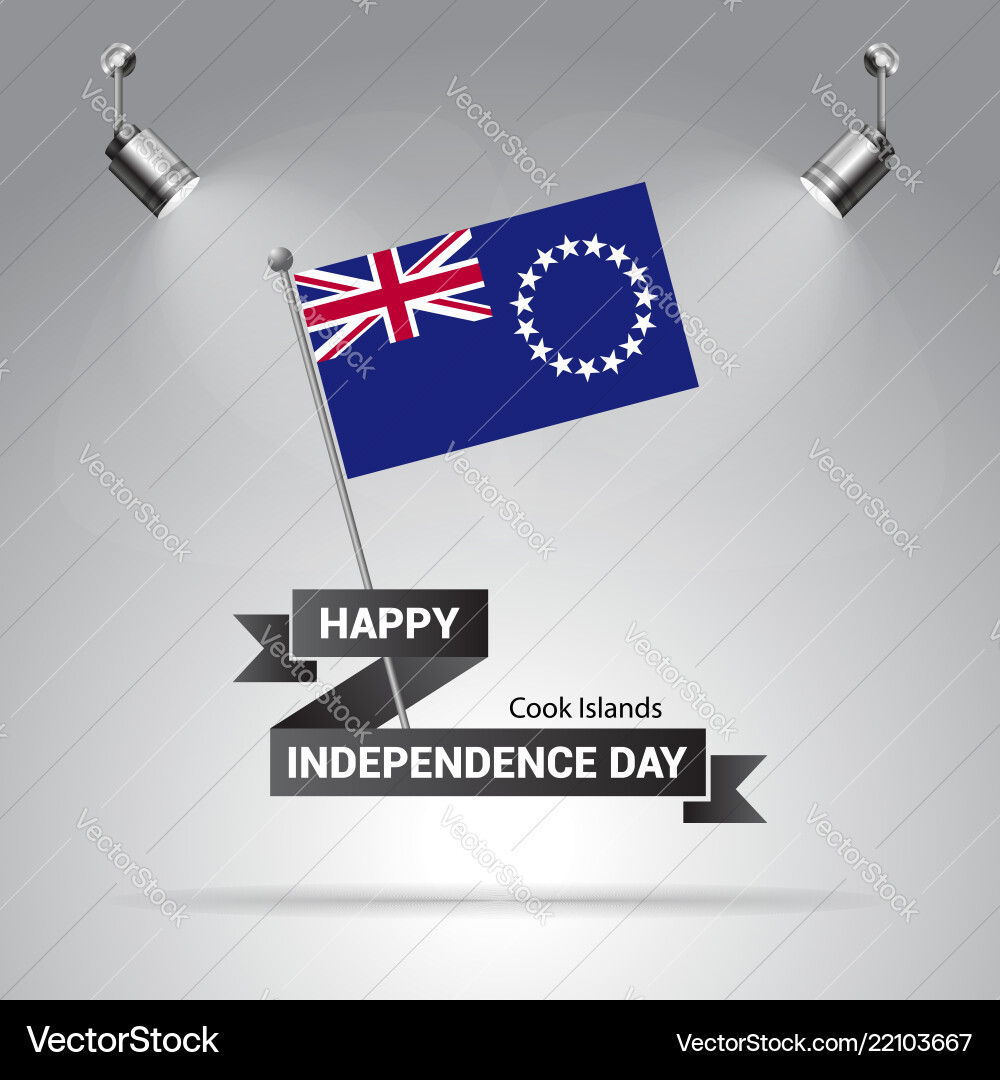 Happy indpendence day design card with flags Vector Image
