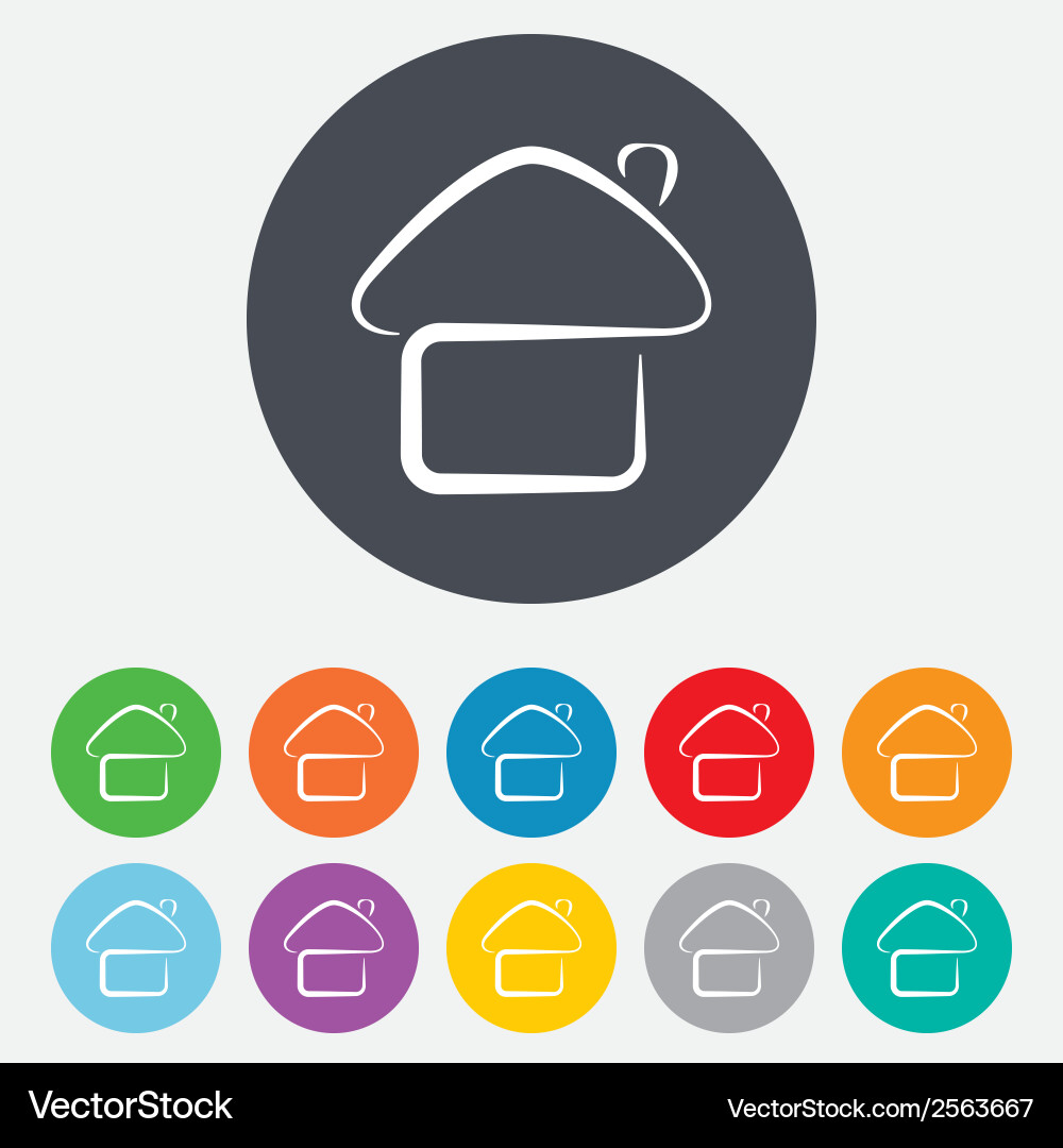 Home sign icon main page button navigation Vector Image