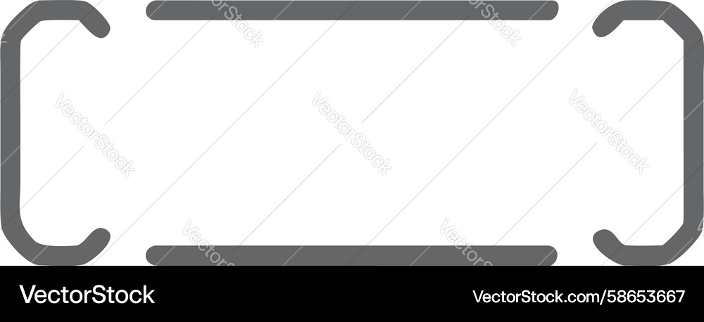Interlocking bracket rectangular frame modern Vector Image
