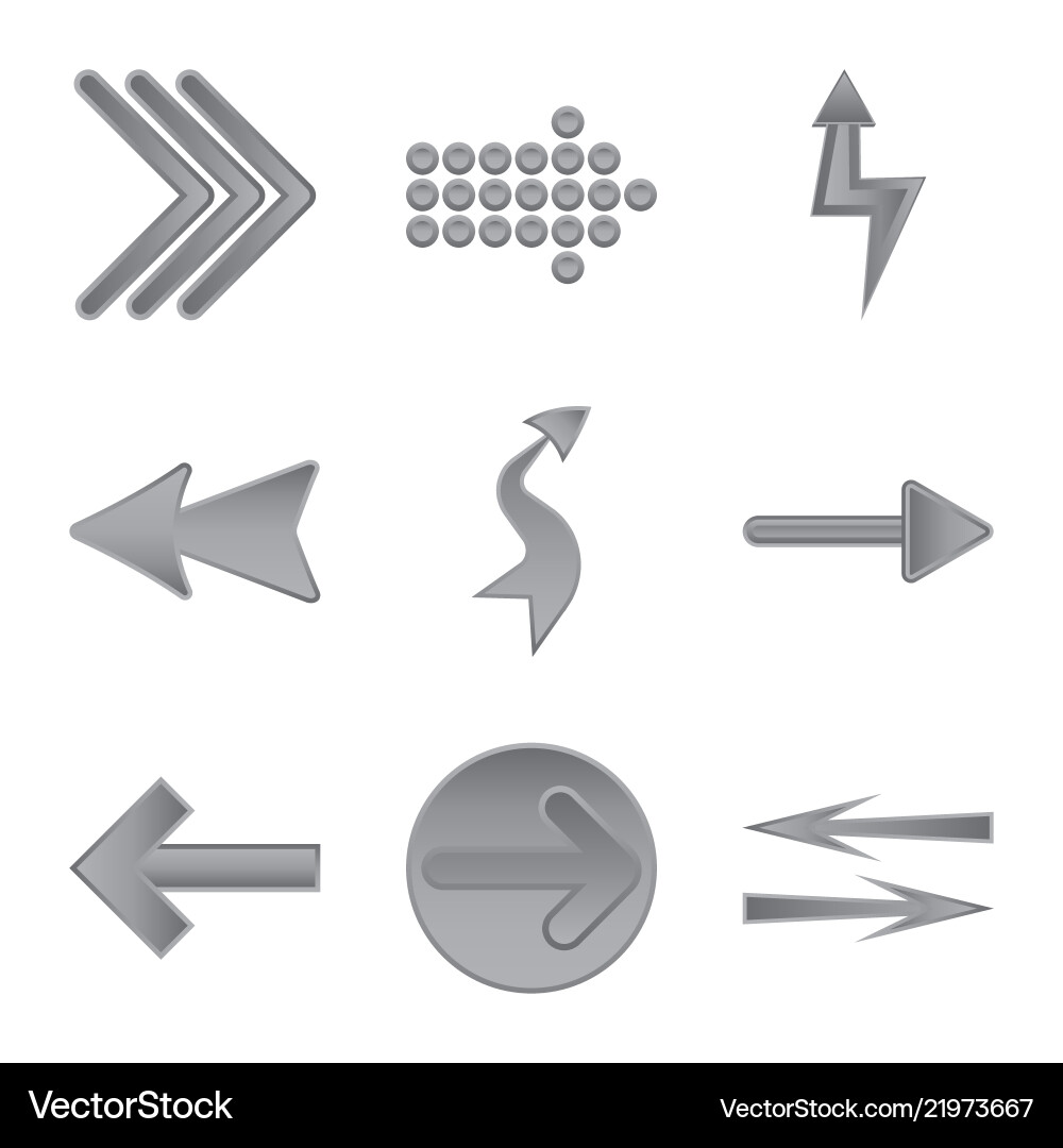 Isolierte Objekt von Element und Pfeil-Icon-Set Isolierte Objekt von Element und Pfeil-Icon-Set vektorbild