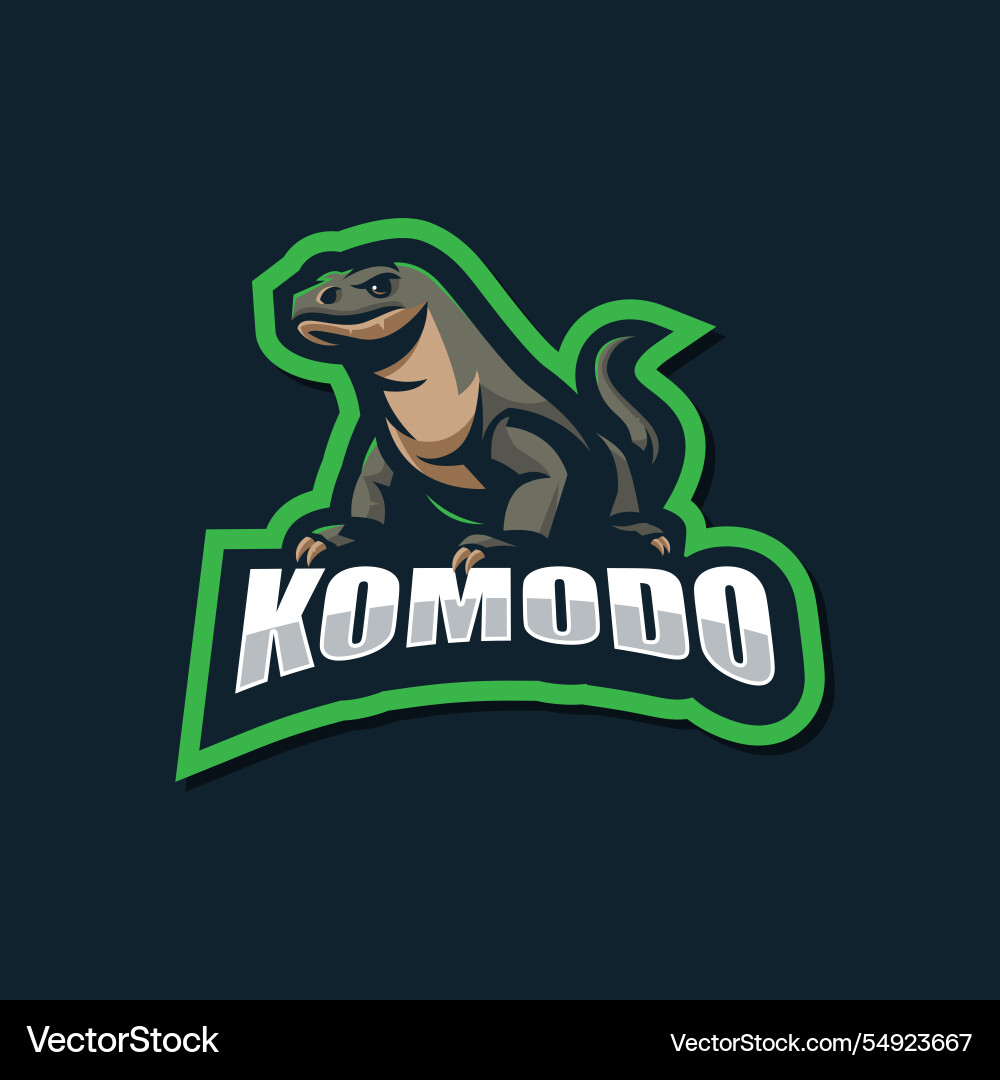 Komodo mascot logo Komodo mascot logo Vector Image