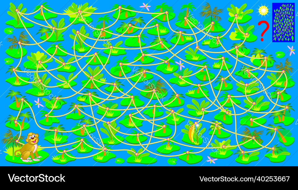 Logic puzzle game with labyrinth for children Logic puzzle game with labyrinth for children vector image