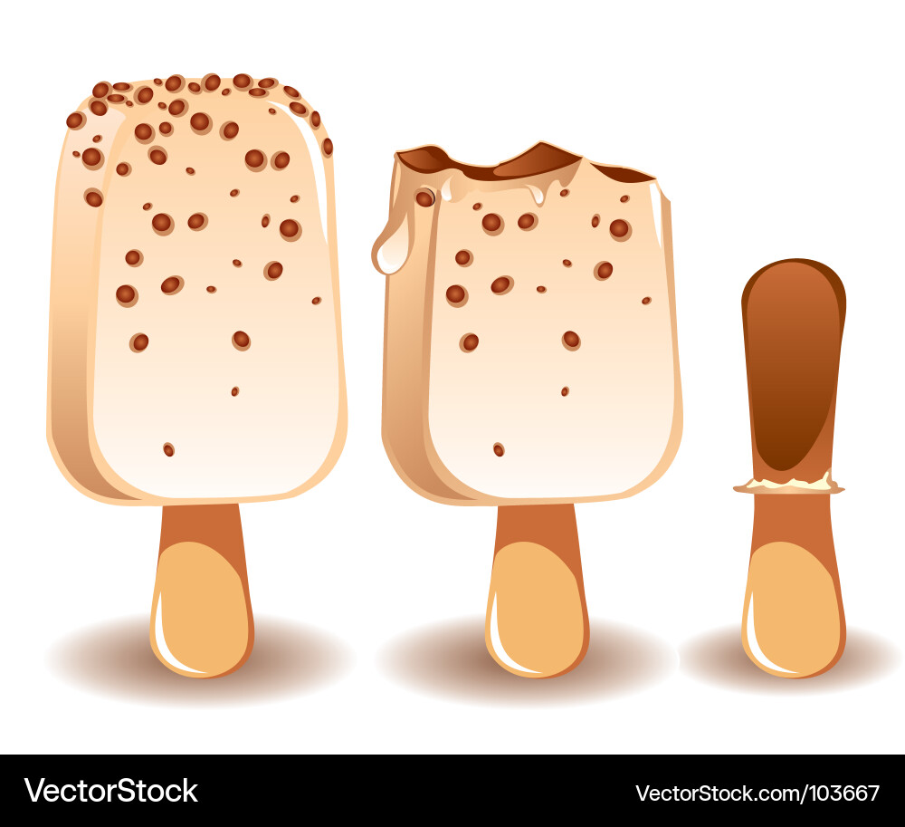 Melting Ice Cream Pops Vector Image