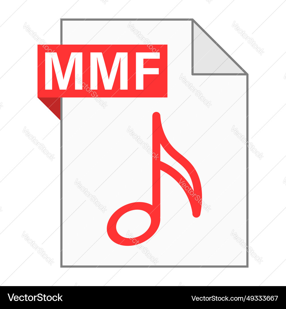 Modern flat design of mmf file icon for web Modern flat design of mmf file icon for web Vector Image