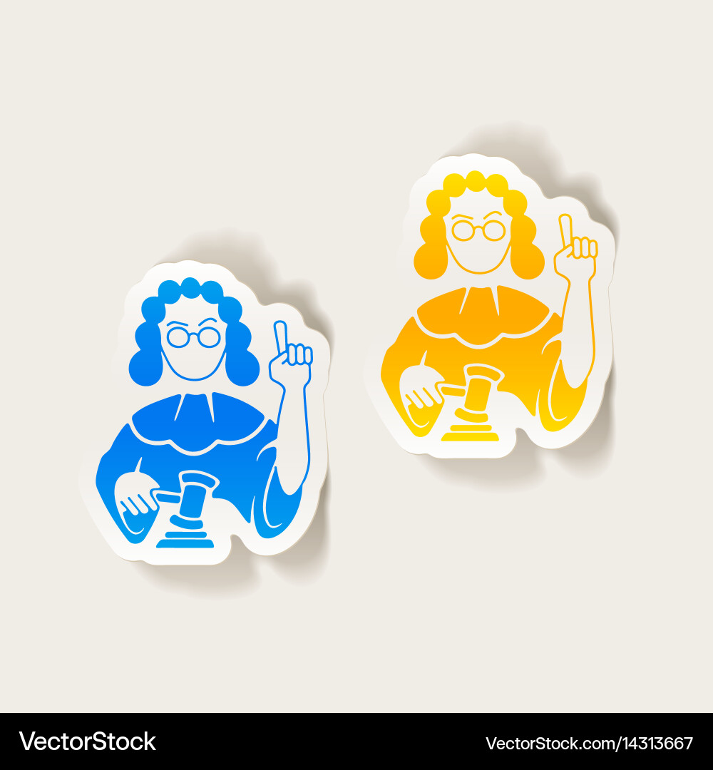 Realistic design element judge Vector Image