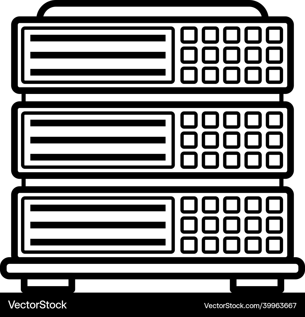 Server hosting icon design template isolated Server hosting icon design template isolated Vector Image