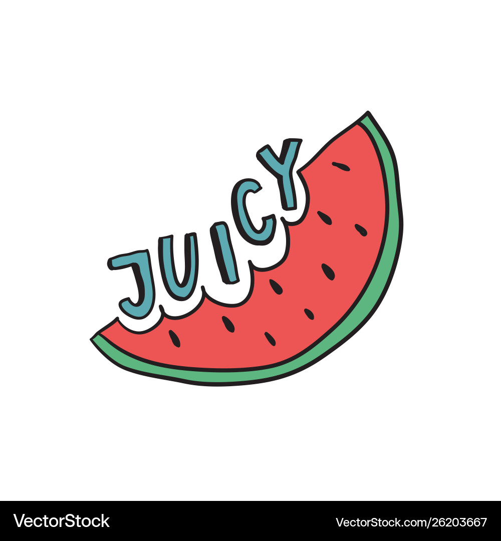 T-shirt print a piece watermelon Vector Image