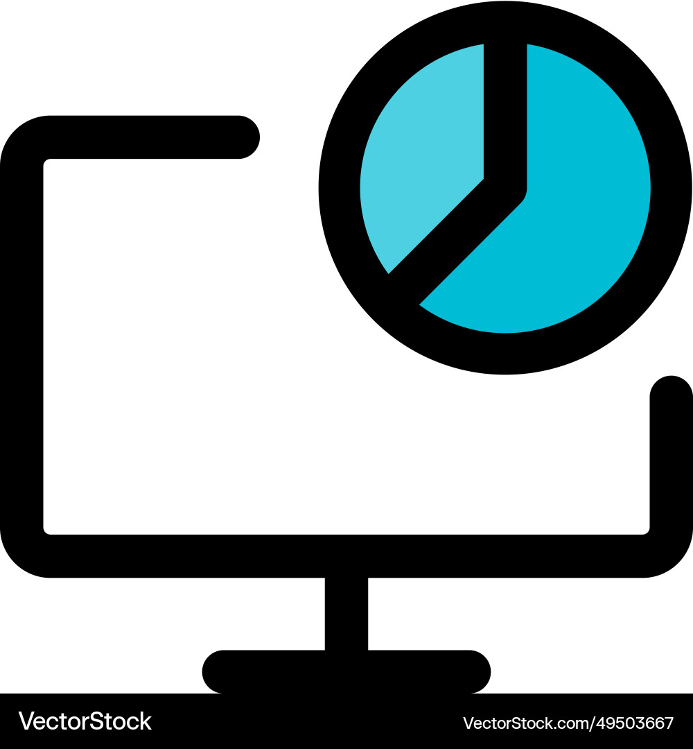 Visual data represented as a circular graph vector image