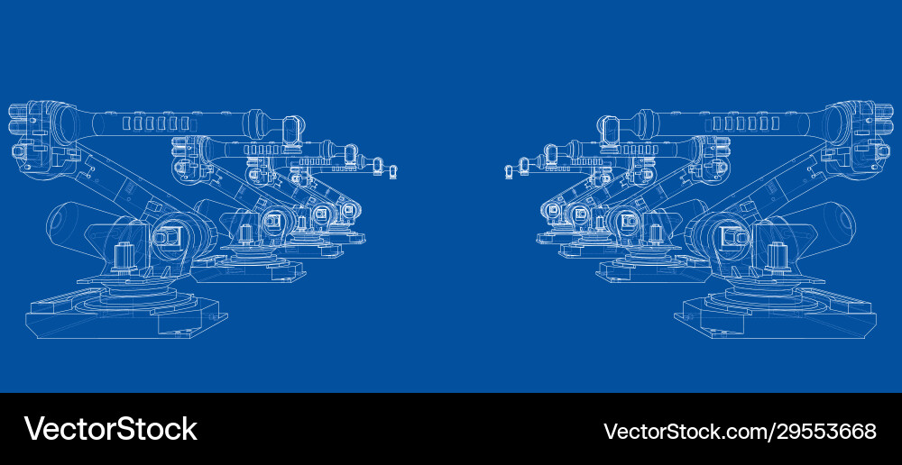 A industral robots manipulators Vector Image