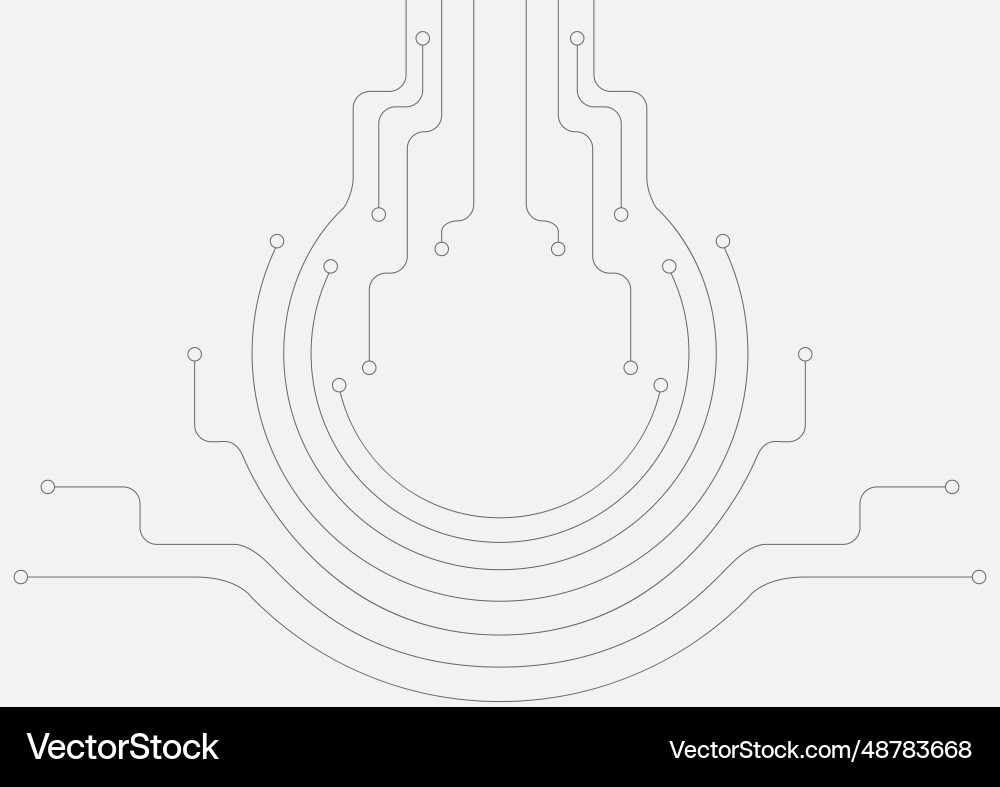 Abstract grey circuit board lines background Vector Image