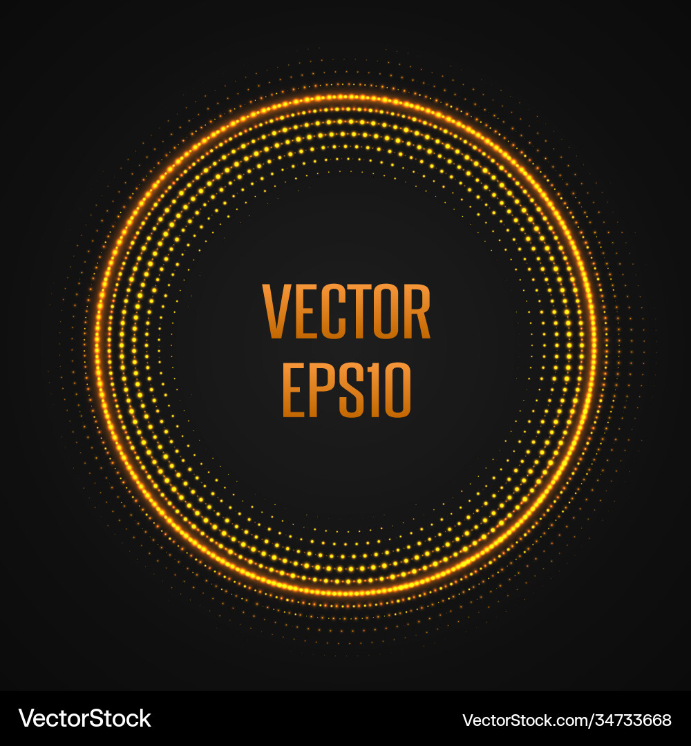 Abstract halftone circle frame with glowing Abstract halftone circle frame with glowing Vector Image