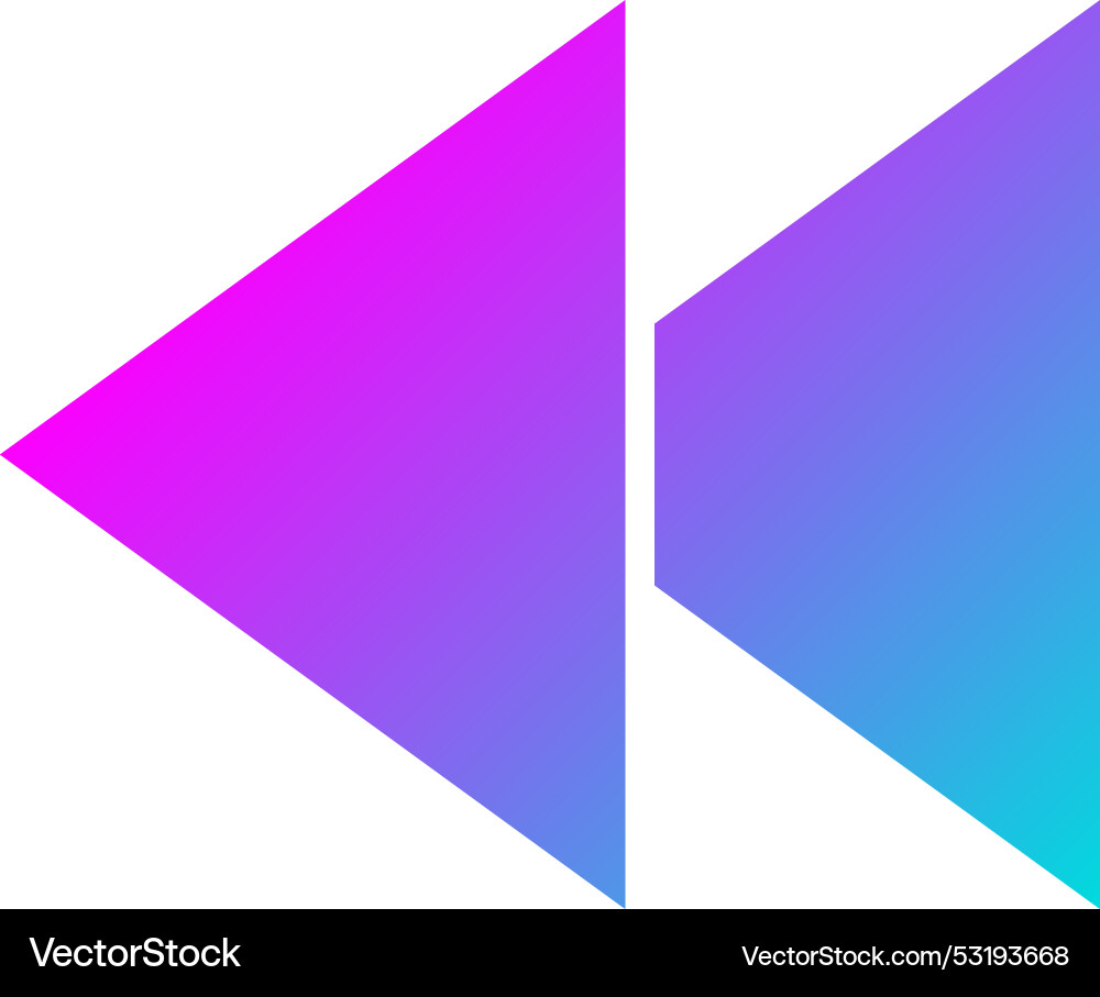 Backward icon design Vector Image