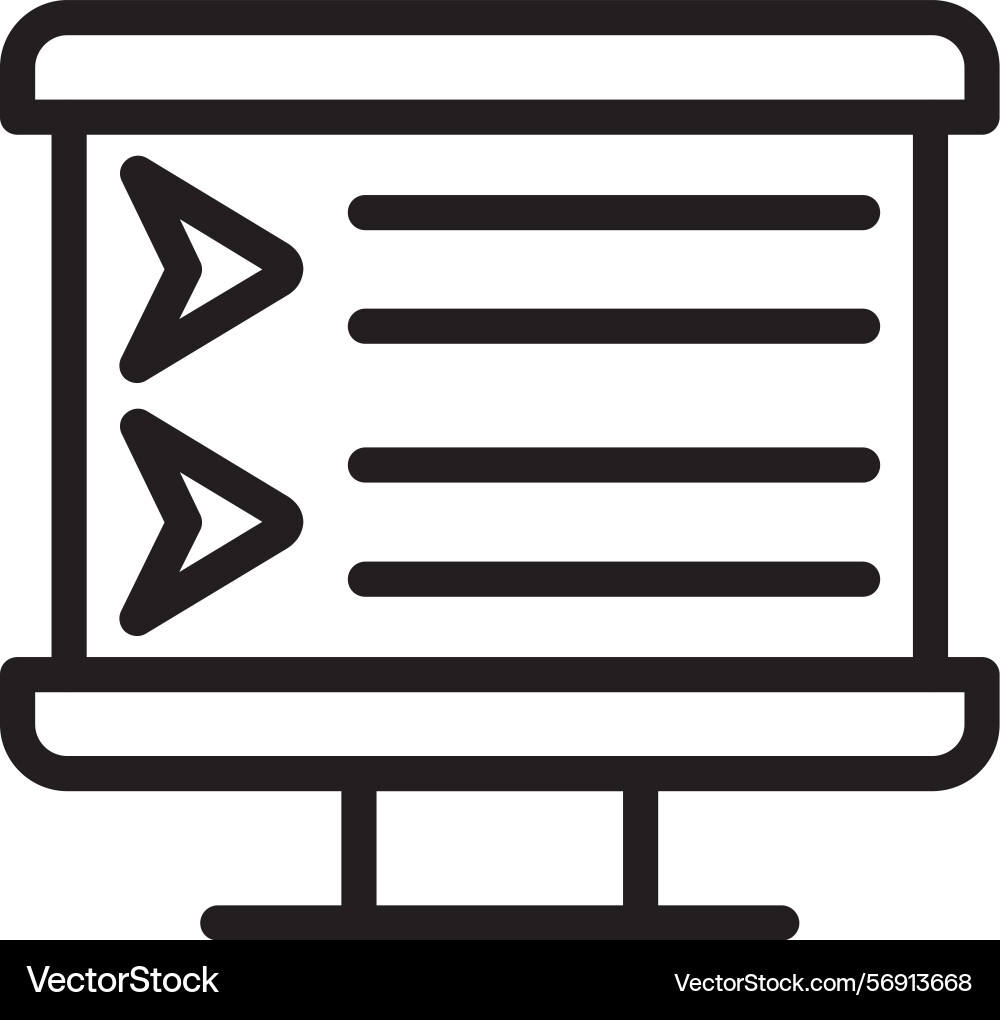 Bullet points linear style icon design Vector Image