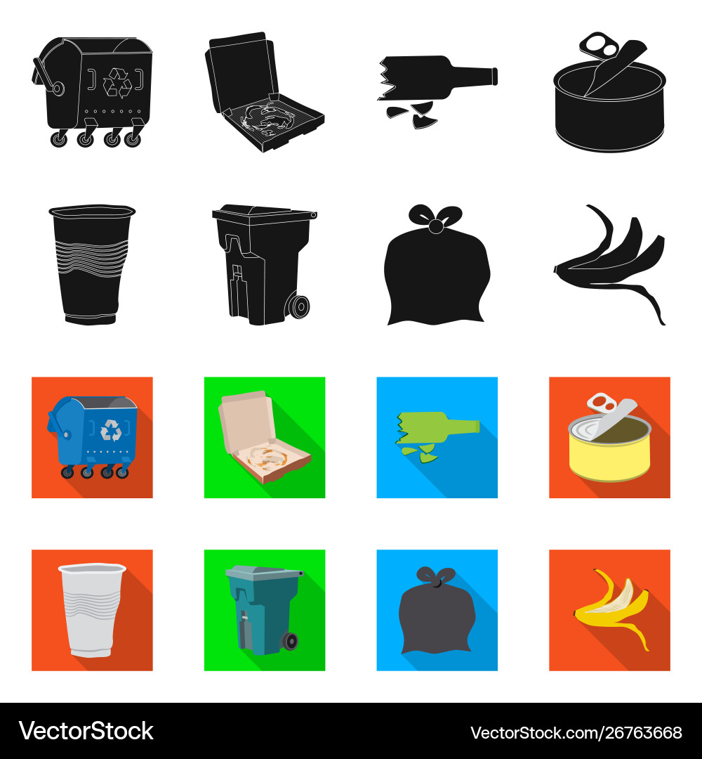 Design refuse and junk sign set Design refuse and junk sign set vector image