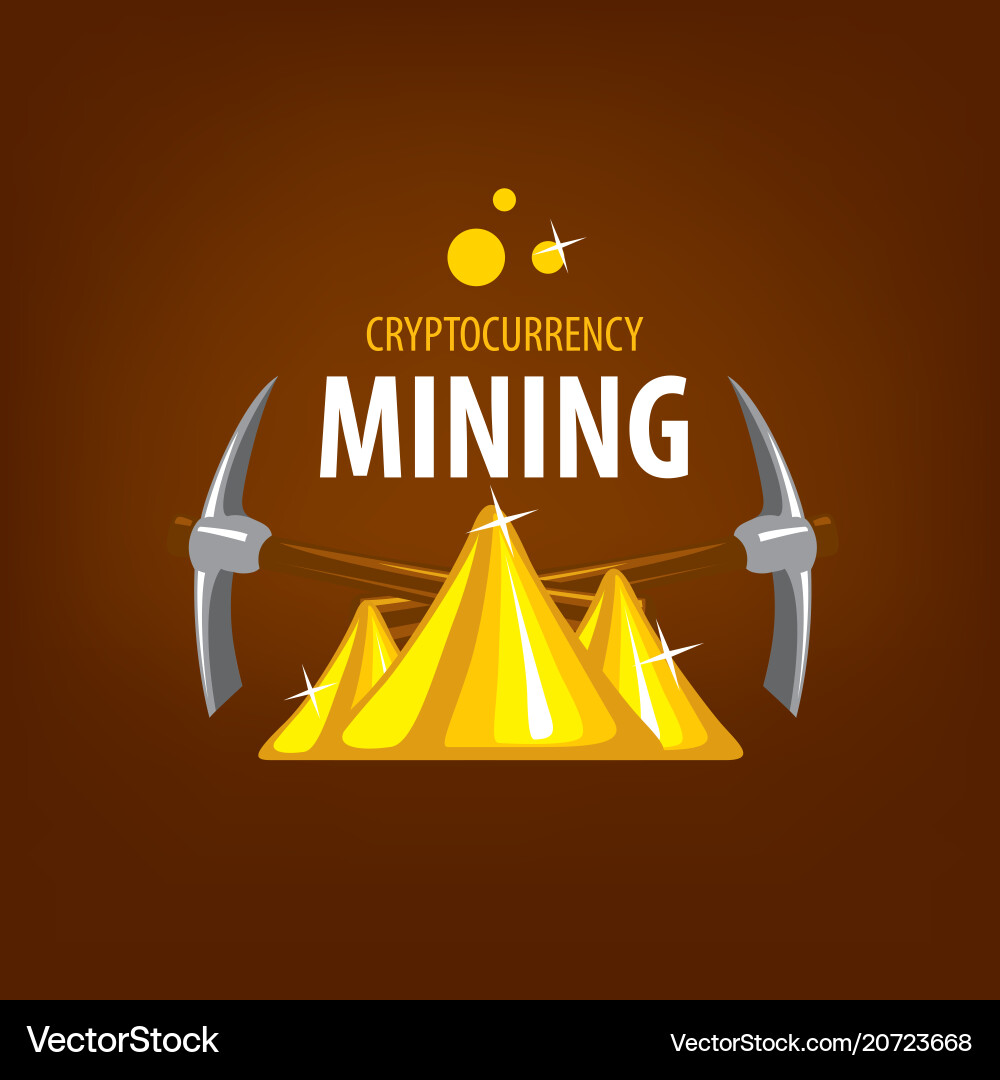 Digital currency mining Digital currency mining vector image