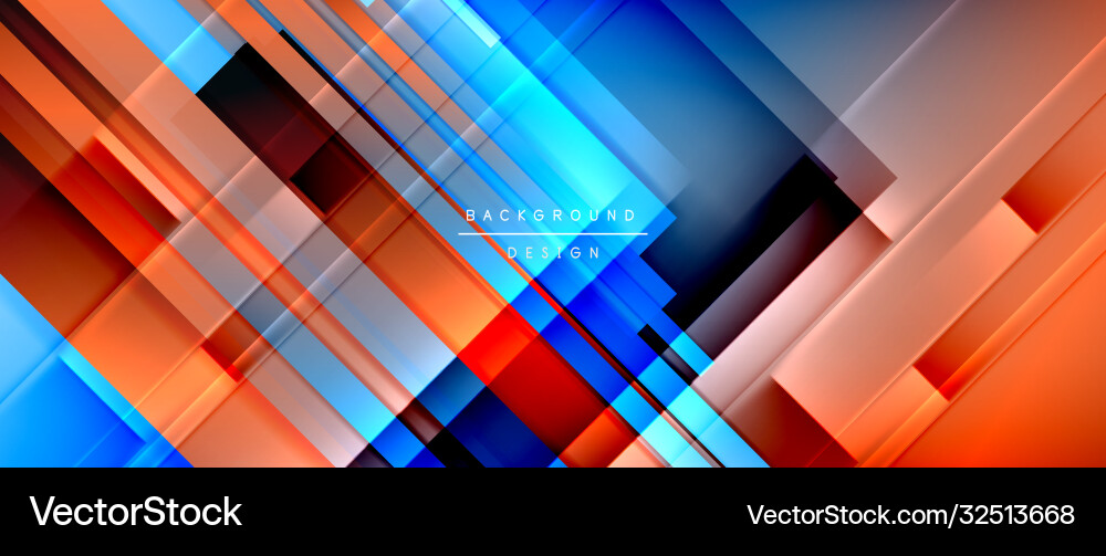 Dynamic lines on fluid color gradient trendy Vector Image