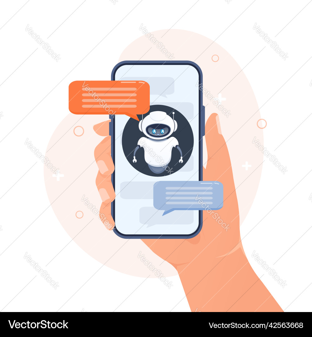 Flat chat bot for web design isometric Flat chat bot for web design isometric vector image