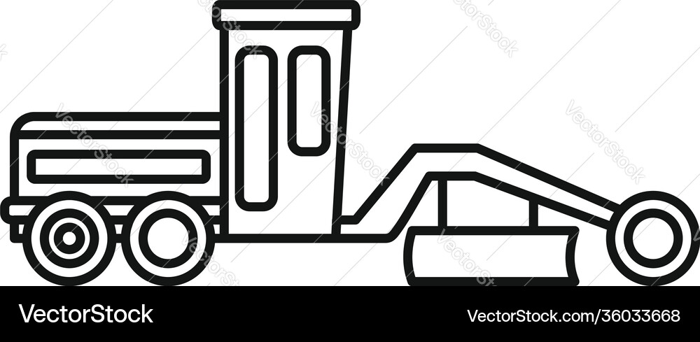 Grader machine machinery icon outline style Grader machine machinery icon outline style vector image