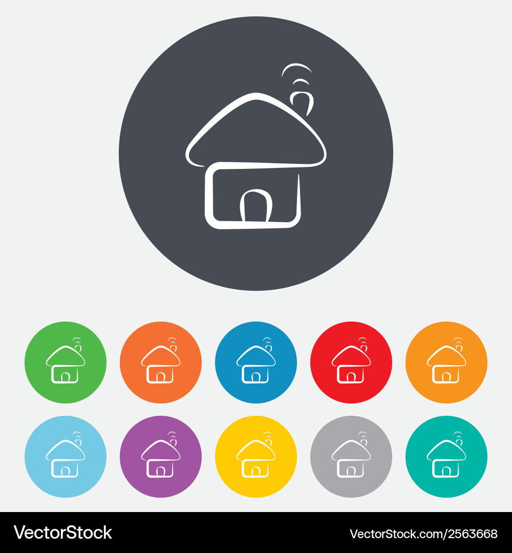 Home sign icon main page button navigation Vector Image
