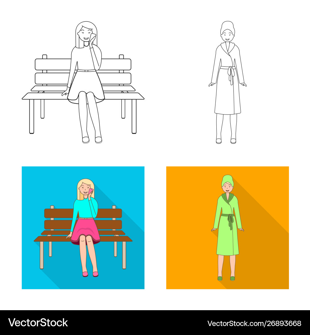 Isolated object posture and mood sign set Vector Image
