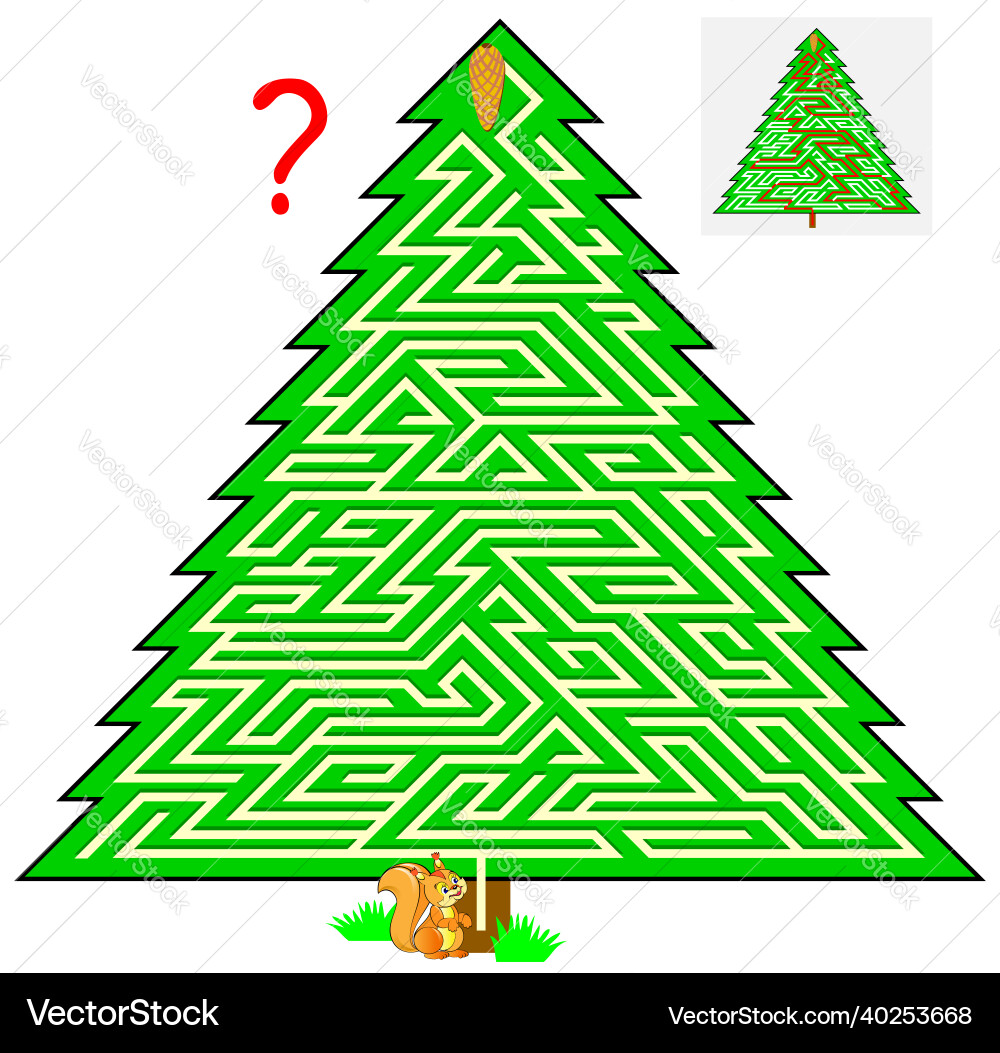 Logic puzzle game with labyrinth for children Logic puzzle game with labyrinth for children vector image