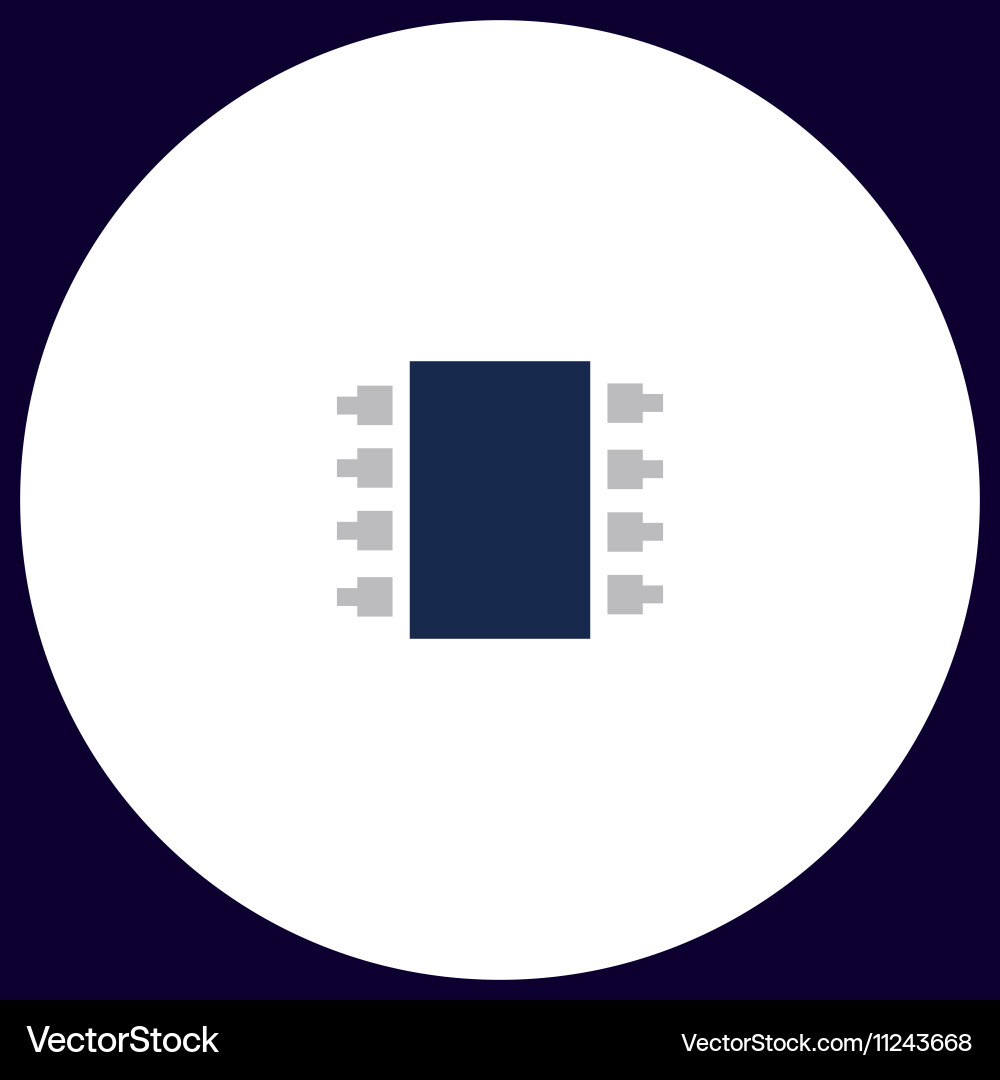 Microchip computer symbol Microchip computer symbol Vector Image