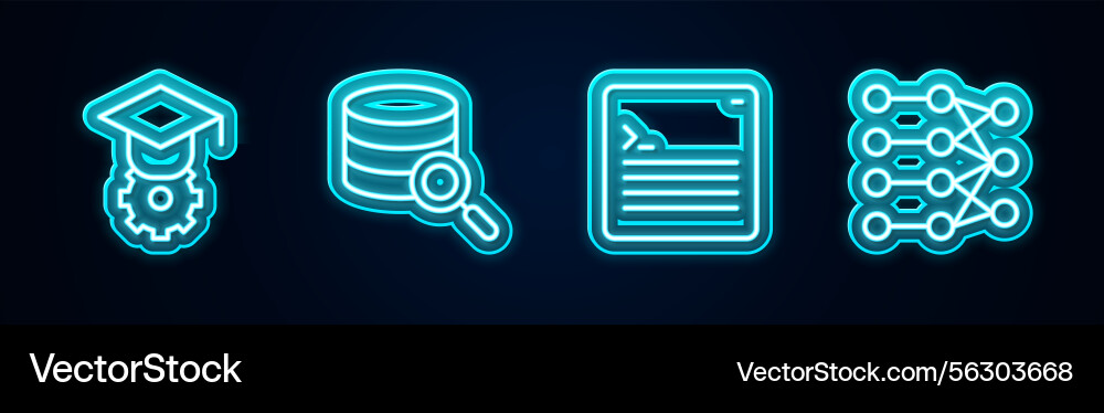 Neon Tech Graduation: Web Dev & AI vector image