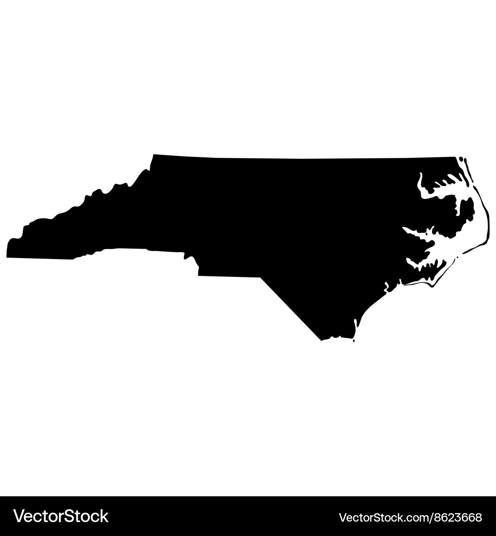 North Carolina Map Outline vector image