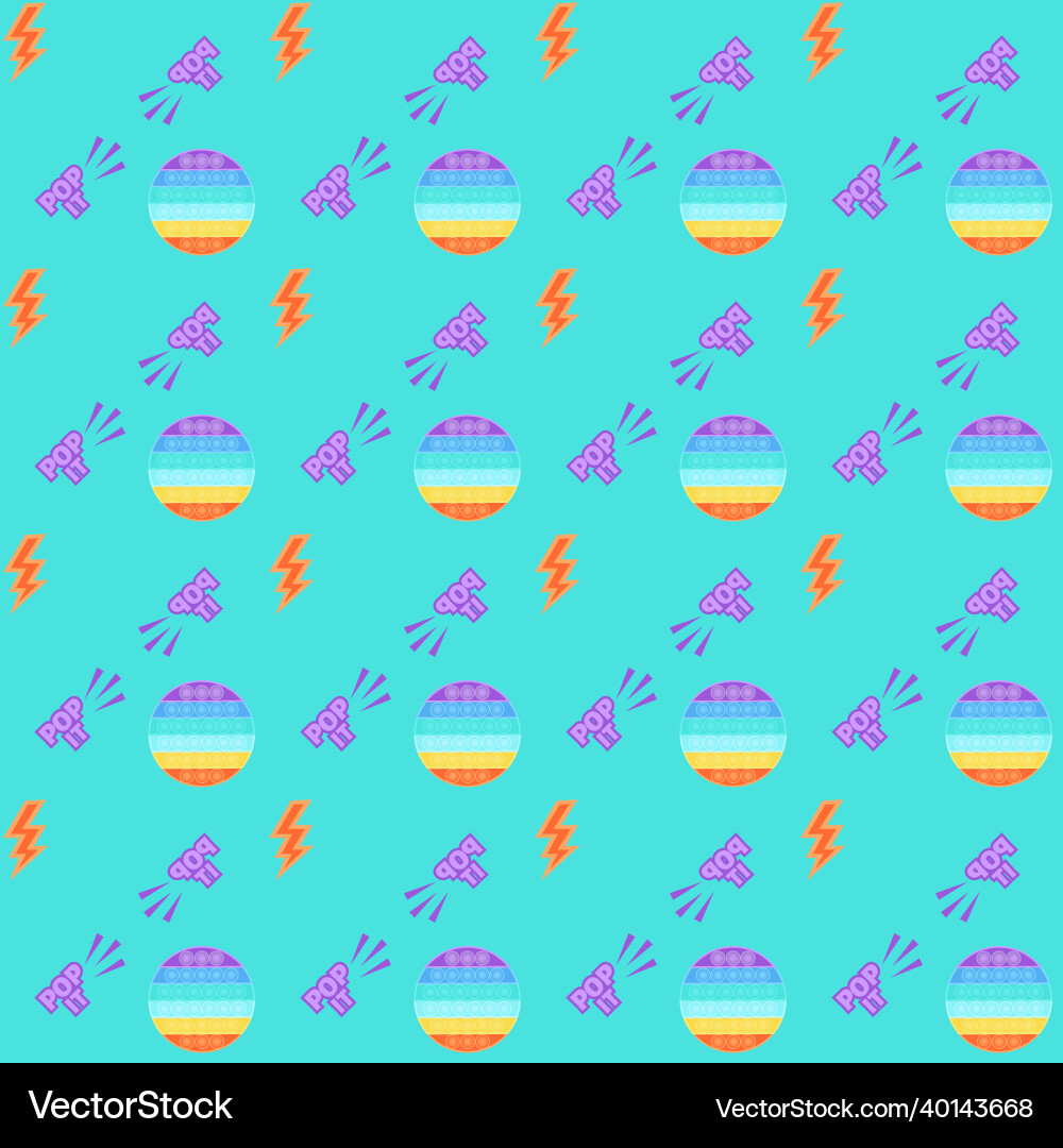 Pop it fidget toy seamless pattern Pop it fidget toy seamless pattern vector image