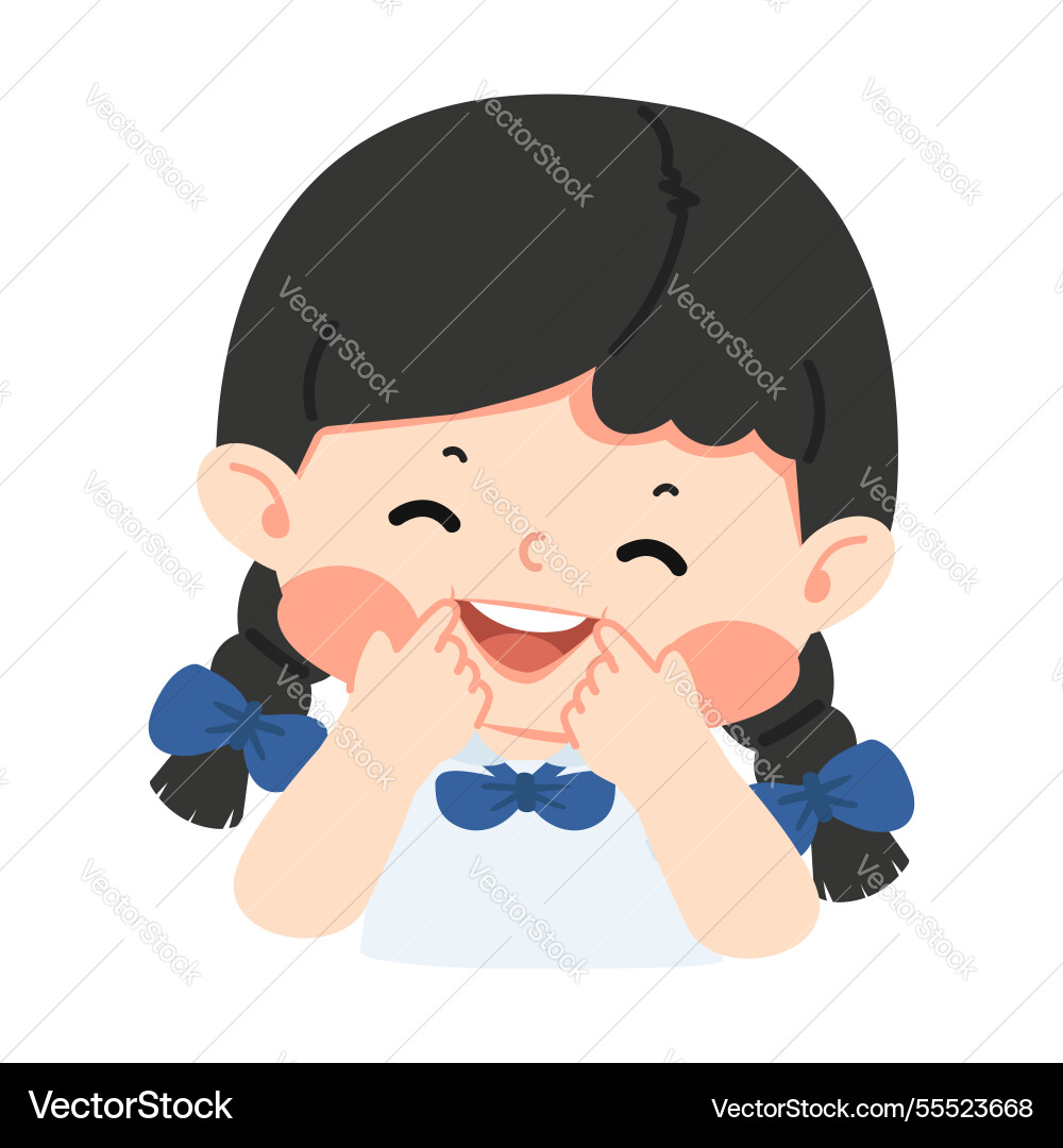 Student posing with a smile Student posing with a smile vector image