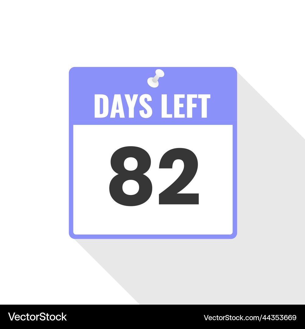 82 days left countdown sales icon Vector Image