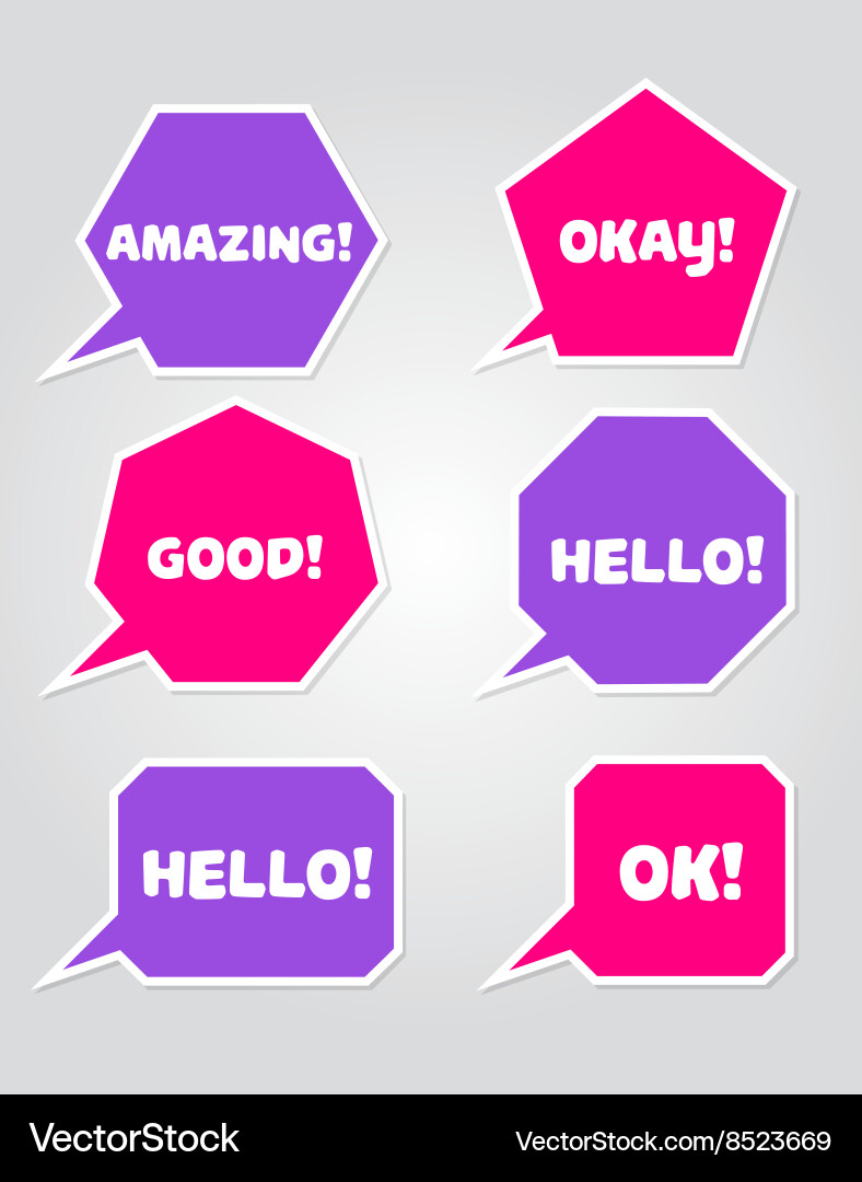 A collection of speech message bubbles vector image