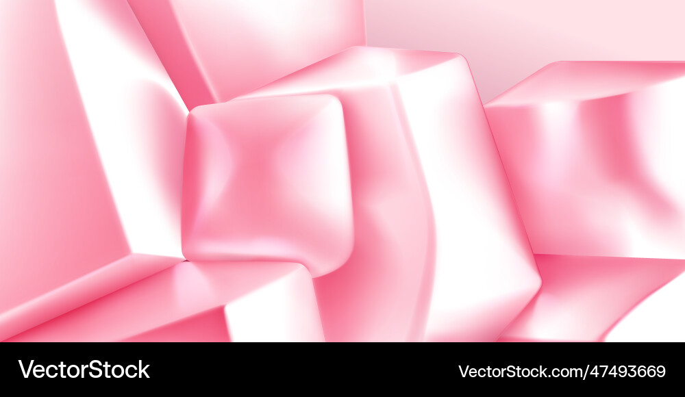Abstract background of 3d shapes Vector Image