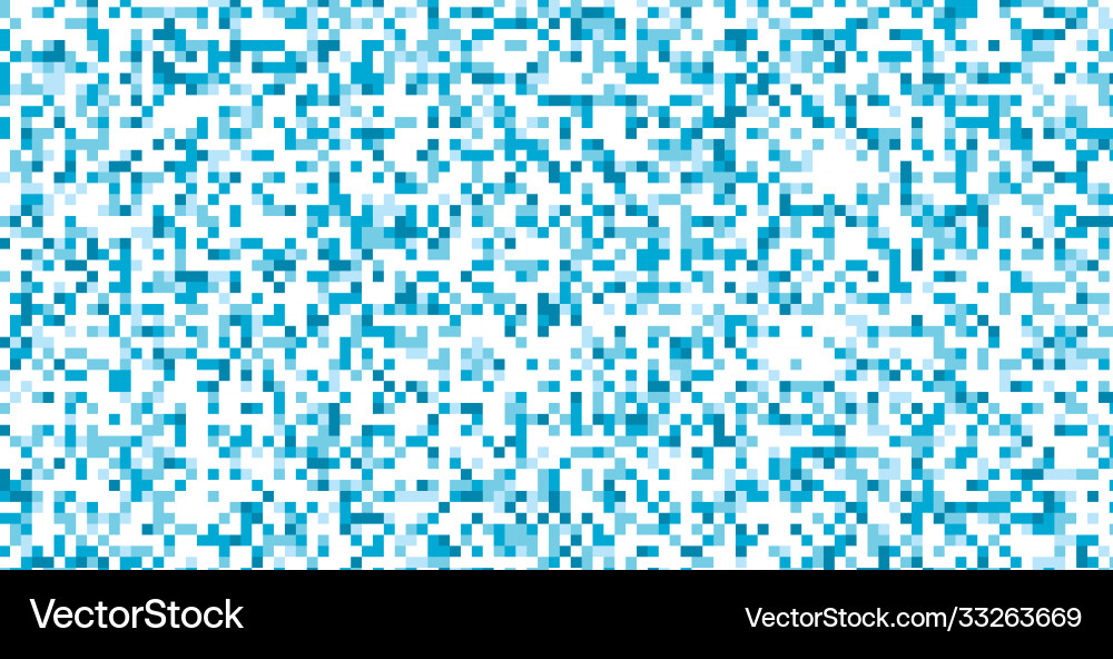 Abstract blue and white pixels pattern design vector image