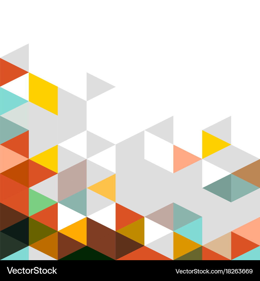Abstract colorful triangle modern template Vector Image