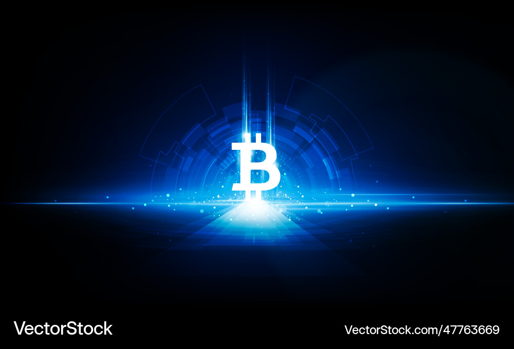Abstract lightning door bitcoin symbol dollar Abstract lightning door bitcoin symbol dollar Vector Image