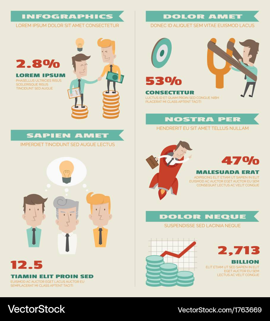 Business Data Charts & Icons vector image