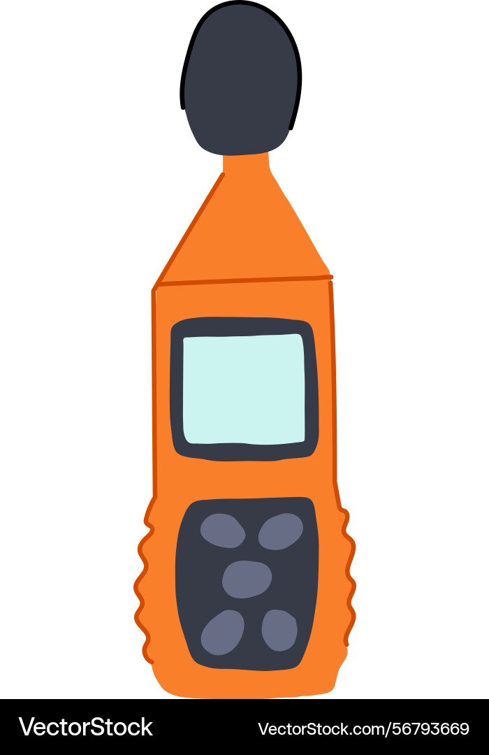 Chardonnay noise level meter cartoon Royalty Free Vector