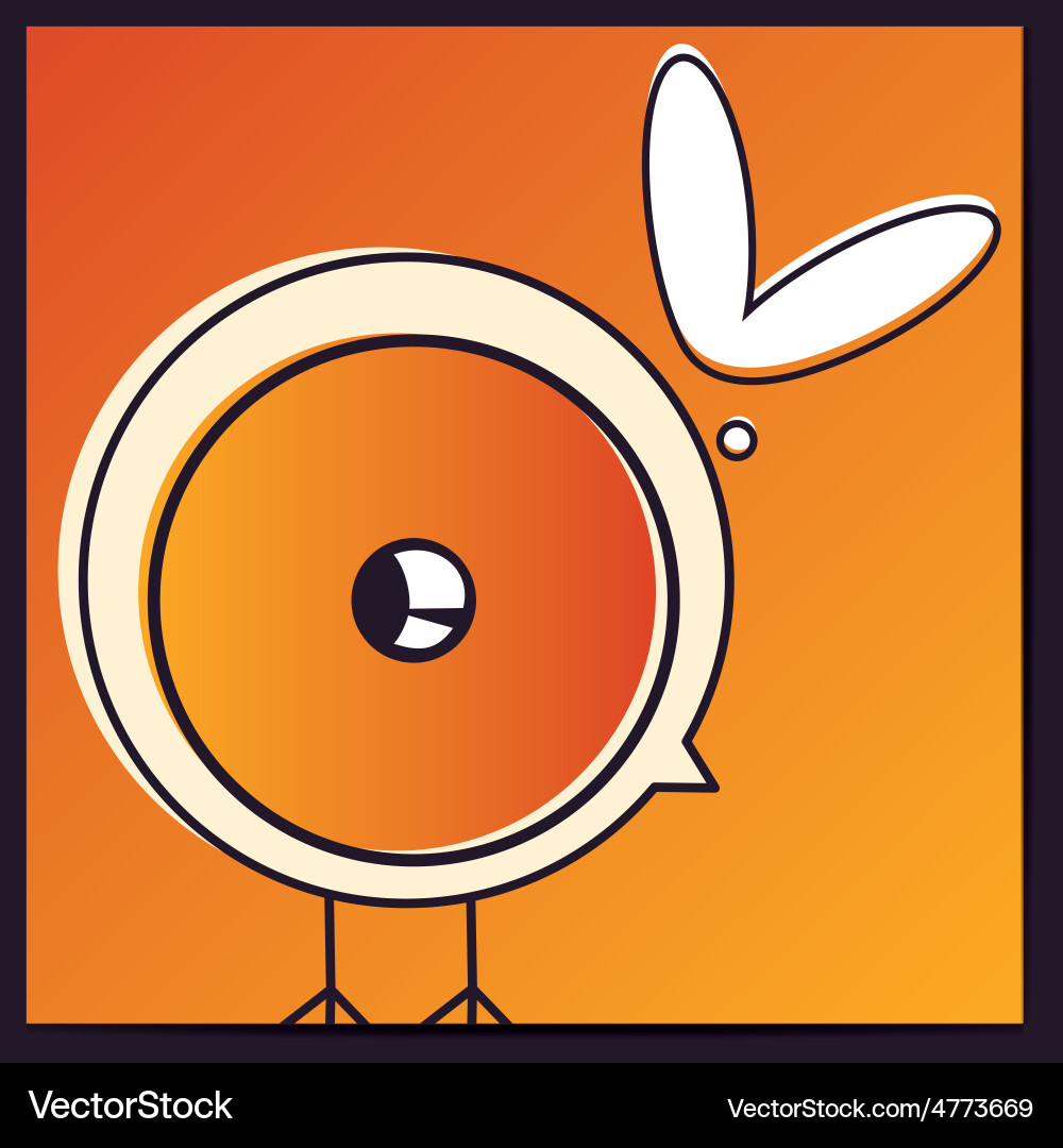 Chicken with heart Vector Image
