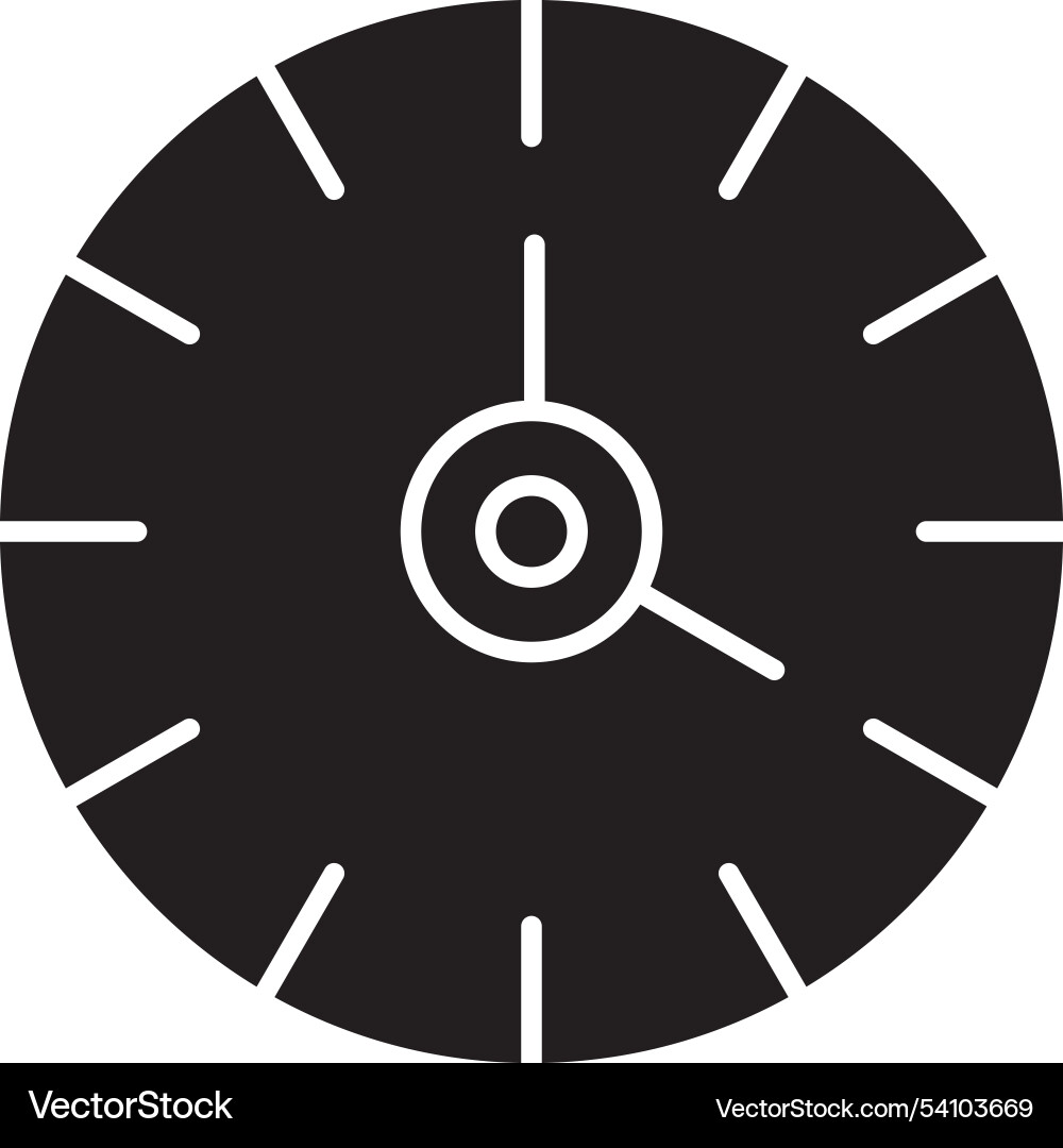 Clock glyph icon design Vector Image