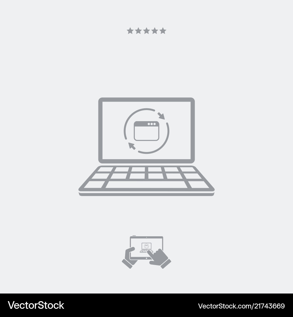 Computer-Fenster-Symbol aktualisieren Vektorbild