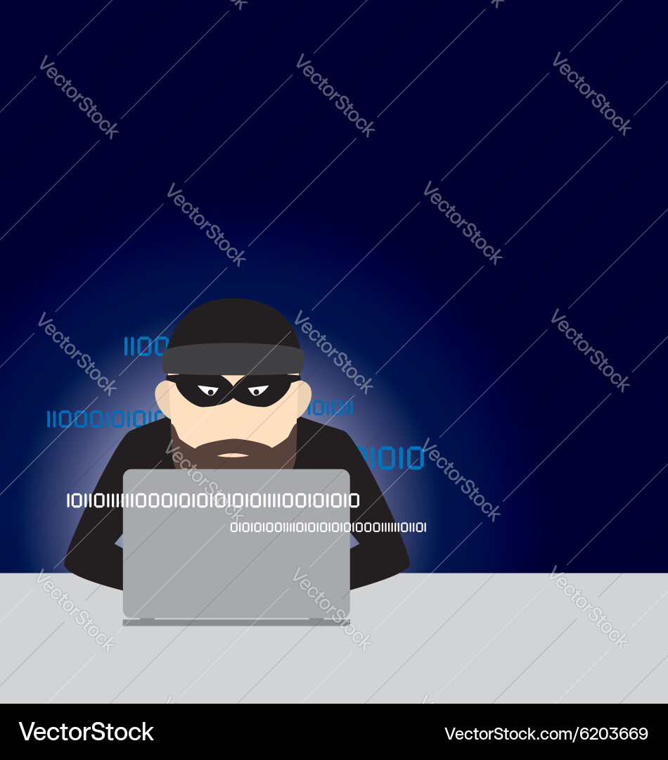 Computer Hacker Design vektorbild