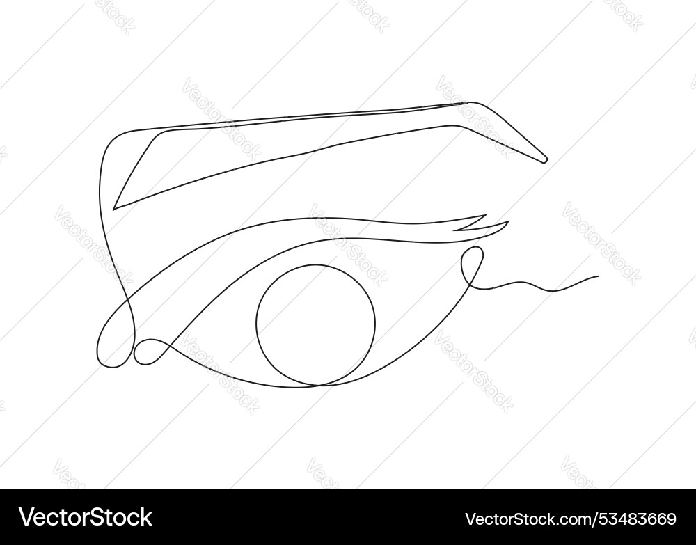 Continuous line of an eye Vector Image