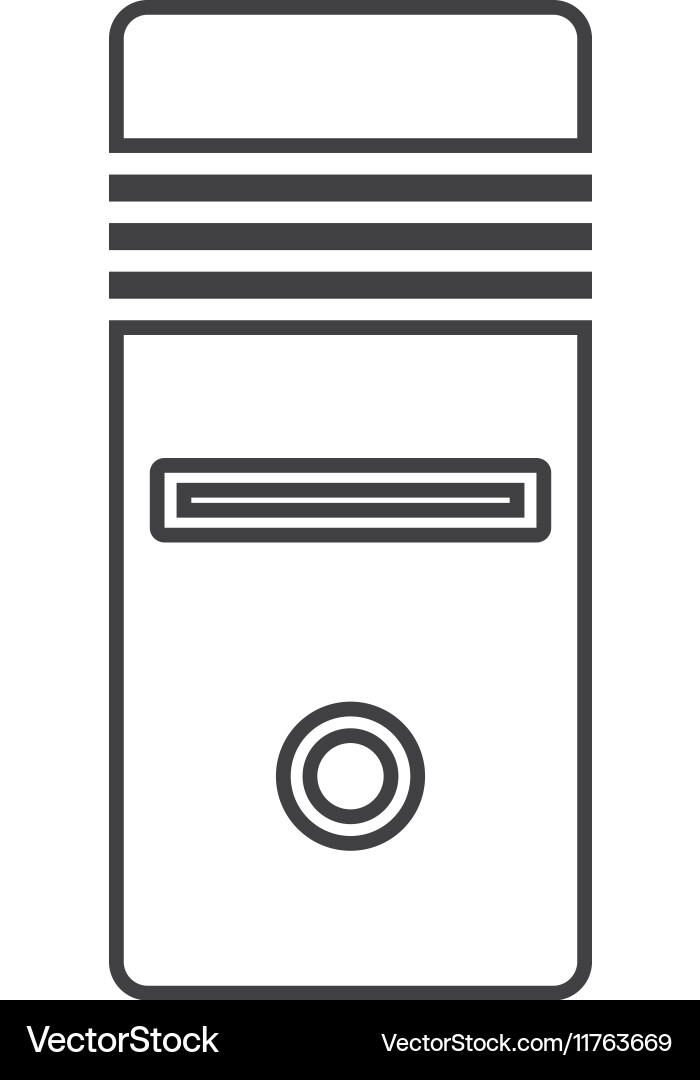 Contour color monochrome desktop computer vector image