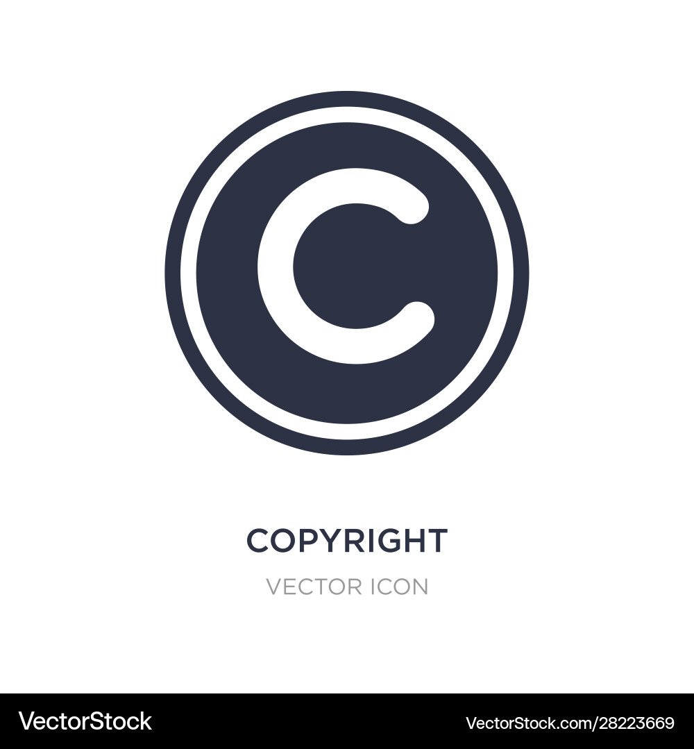 Copyright icon on white background simple element Copyright icon on white background simple element Vector Image