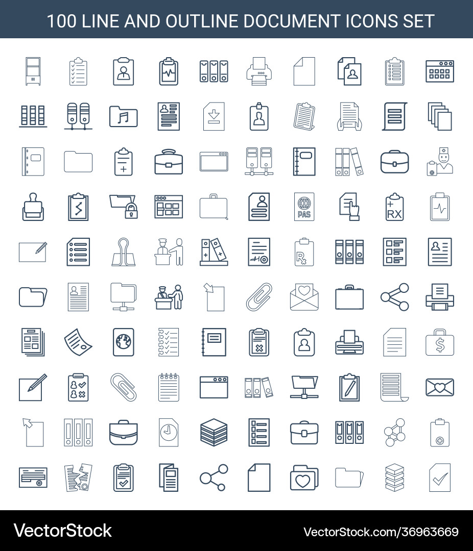 Document icons vector image