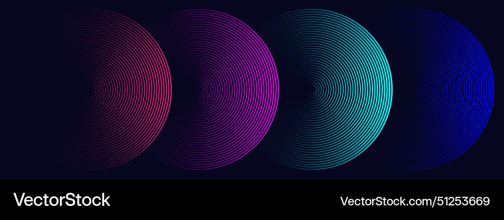 Dynamic Colored Circle Background vector image