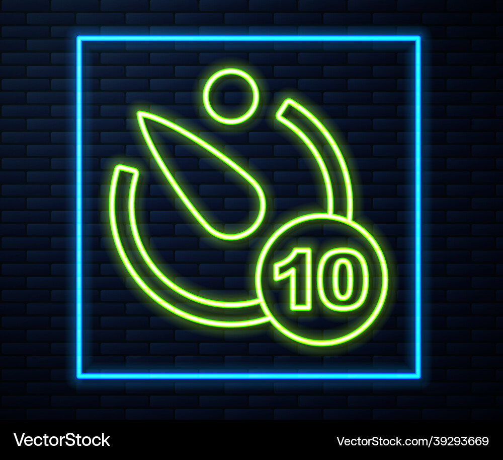 Glowing neon line camera timer icon isolated Glowing neon line camera timer icon isolated vector image