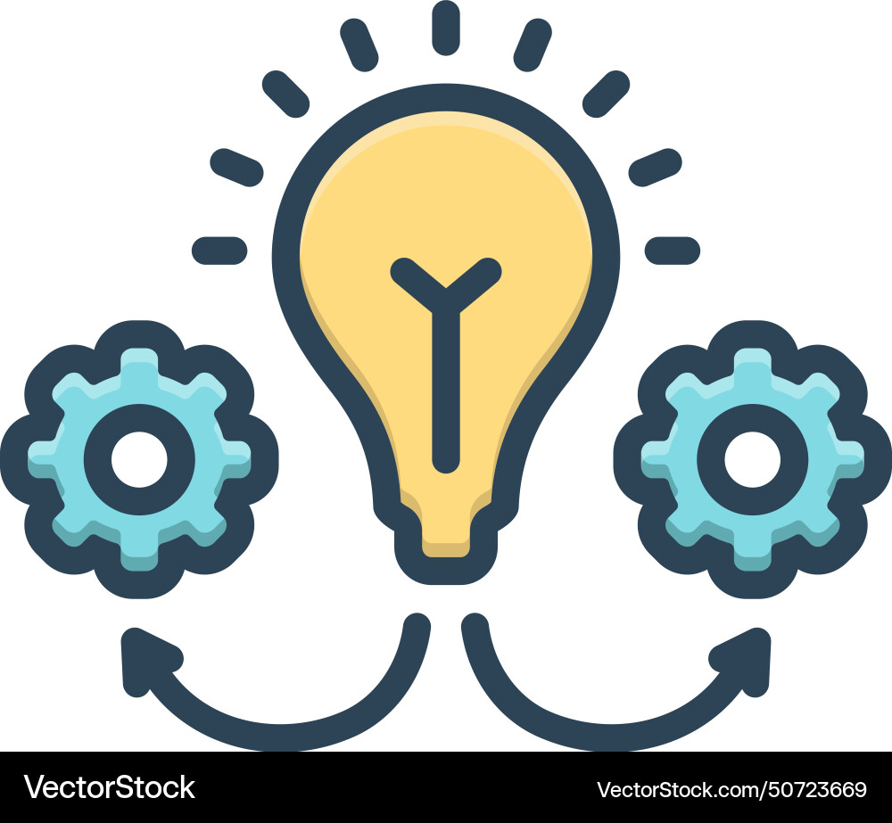 Idea execution vector image